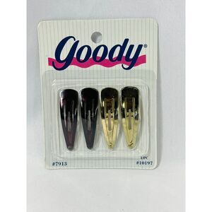 Vintage NEW Goody #7913 Contour Barrettes Gold Bronze 1996